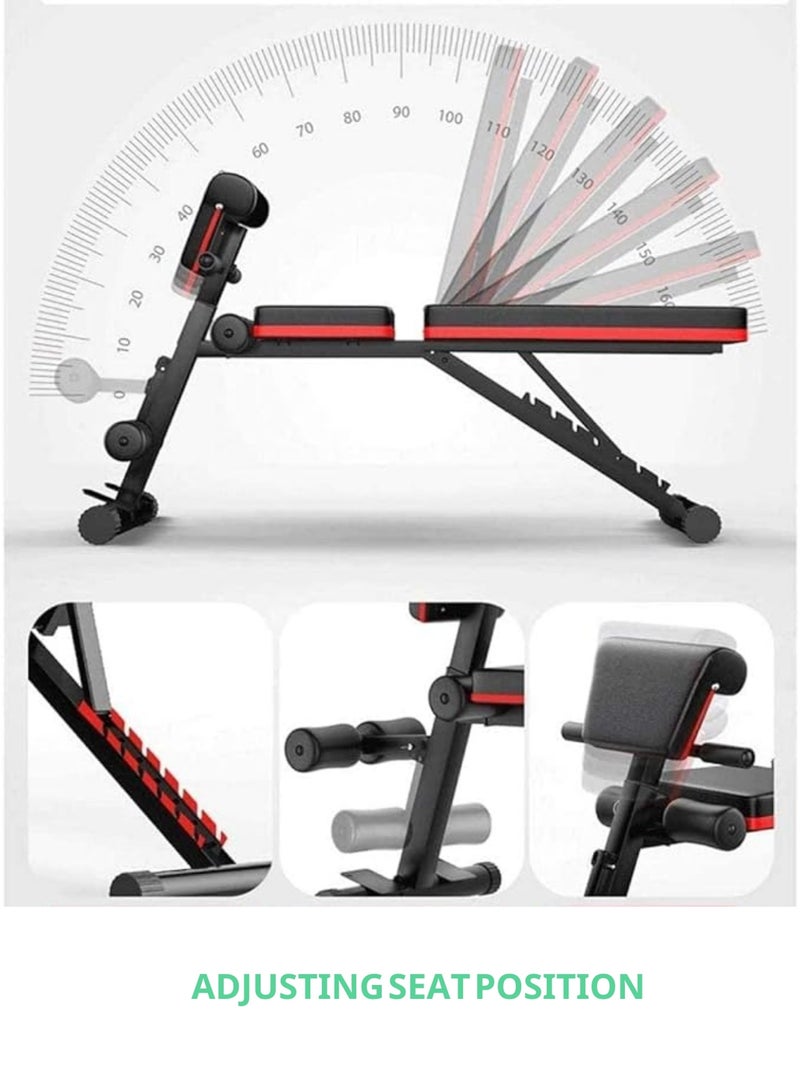 ماس مقعد تمارين ورفع أثقال متعدد الاستخدامات قابل للطي والتعديل (مقعد الواعظ، مقعد الدمبل، لوح الاستلقاء، الكرسي الروماني، المقعد المسطح، مقعد الضغط) - Image 5